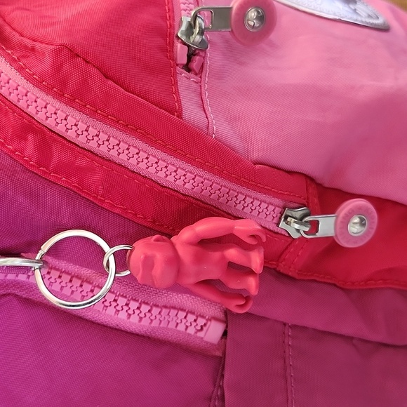 KIPLING Seoul Go Large Laptop Pink Color Block Backpack Lightweight Travel - Picture 3 of 14